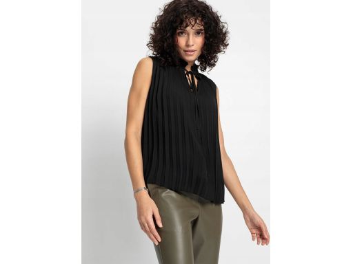 B.P.C bluzka szyfonowa plisowana czarna r.42