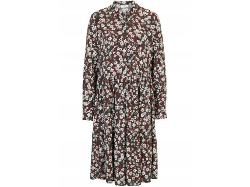B.P.C sukienka koszulowa midi w kwiaty 48.