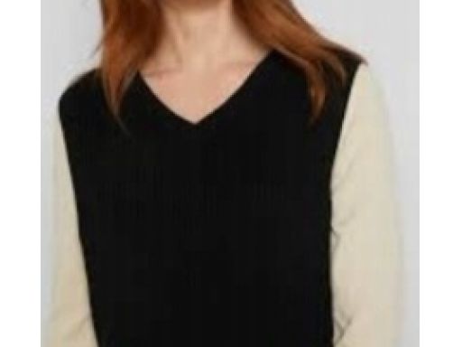 B.P.C kamizelka dzianinowa POMARAŃCZOWA lekko dłuższy tył ^48/50