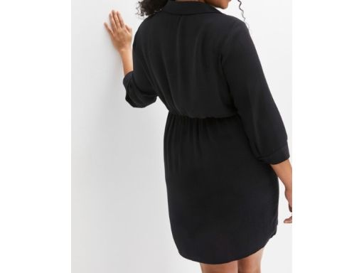 B.P.C czarna sukienka z efektem założenia kopertowego ^36