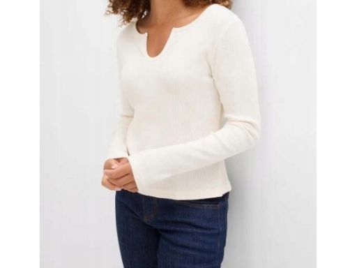 B.P.C śmietankowa prążkowana bluzka 44/46.