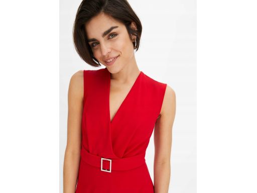 B.P.C sukienka czerwona rozkloszowana ^44/46