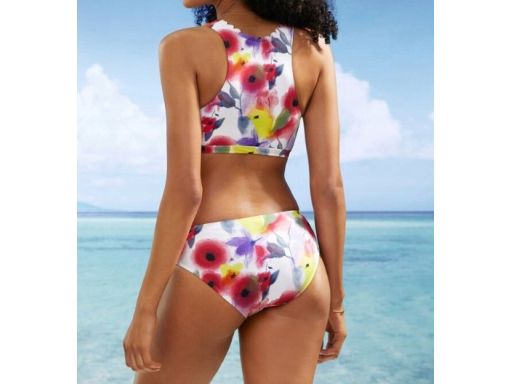 B.P.C kolorowe bikini bustier dla mam karmiących z figami 46.