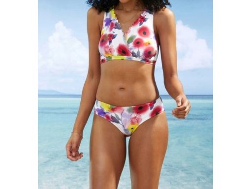 B.P.C kolorowe bikini bustier dla mam karmiących z figami 46.