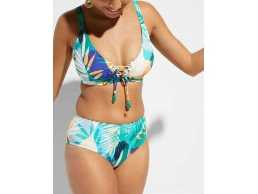 B.P.C bikini bustier ze sznurowaniem figi z wysokim stanem 42 (80D).