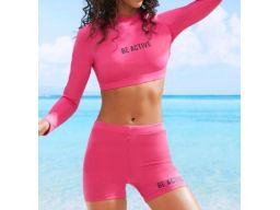 B.P.C bikini różowe szybkoschnące długi rękaw r.44