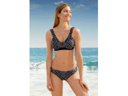 B.P.C bikini bralette czarne we wzory 38.
