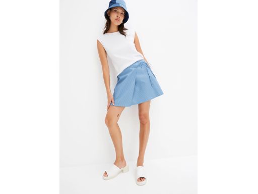 B.P.C spódnica niebieska w paseczki kopertowa 42.