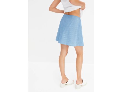 B.P.C spódnica niebieska w paseczki kopertowa 42.