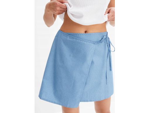 B.P.C spódnica niebieska w paseczki kopertowa 42.