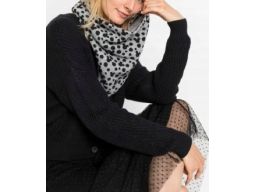 Disney komin dzianinowy szary w czarne Mickey Mouse uniwersalny.