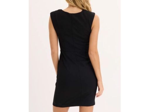 B.P.C czarna sukienka ze złotymi guzikami 36/38.