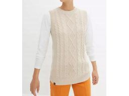 B.P.C kamizelka beżowa dzianinowa r.56/58