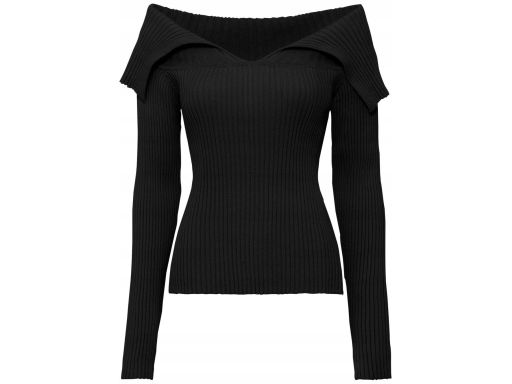 B.P.C sweter z odkrytymi ramionami czarny 36/38.