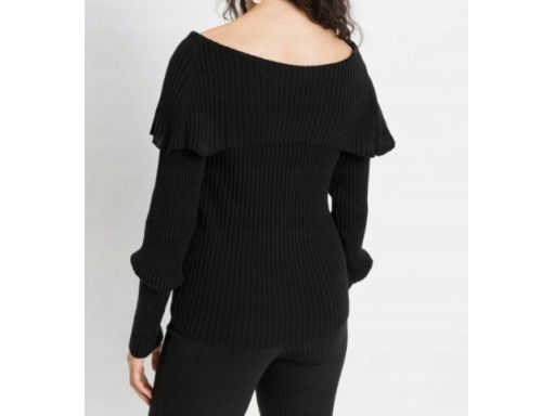 B.P.C sweter z odkrytymi ramionami czarny 36/38.