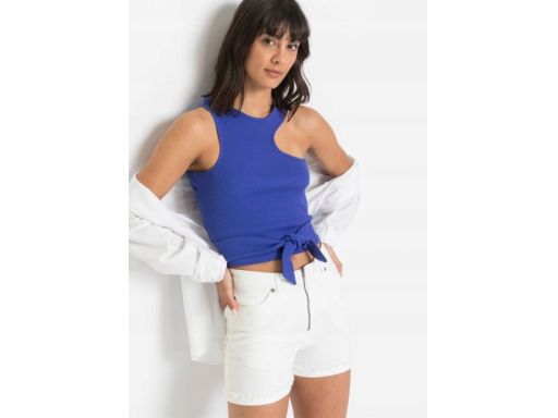 B.P.C top szafirowy SEXY z wiązaniem r.36/38