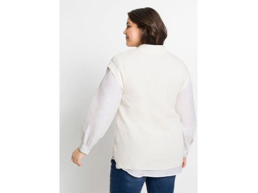 B.P.C. kamizelka dzianinowa śmietankowa 44/46.