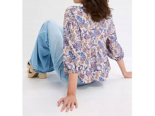 B.P.C bluzka z wiązaniem we wzory 48/50.