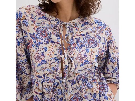 B.P.C bluzka z wiązaniem we wzory 48/50.