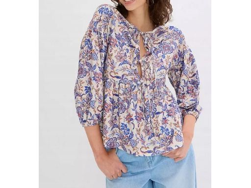 B.P.C bluzka z wiązaniem we wzory 48/50.