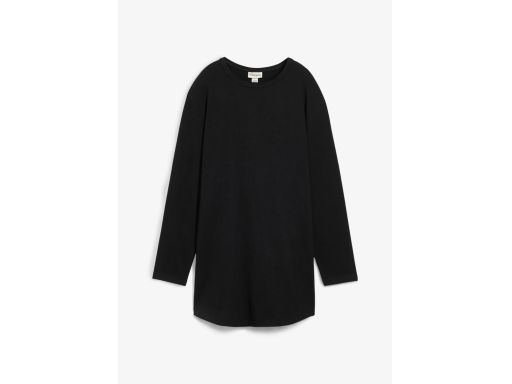 B.P.C czarna bluzka ciążowa bawełniana długi rękaw z rozcięciami r.48/