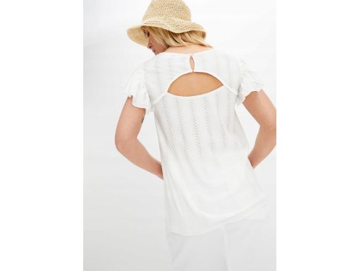 B.P.C bluzka biała śmietankowa ażurowa ^44/46