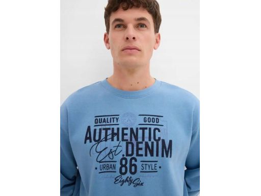 B.P.C Bluza męska niebieska z nadrukiem ^48/50, M