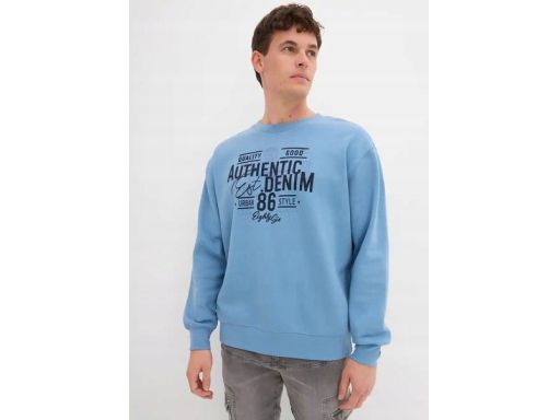 B.P.C Bluza męska niebieska z nadrukiem ^48/50, M