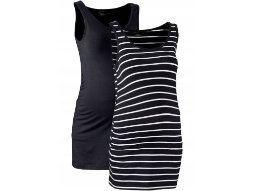 B.P.C 2-pak topów ciążowych z marszczeniem bawełnianych ^36/38