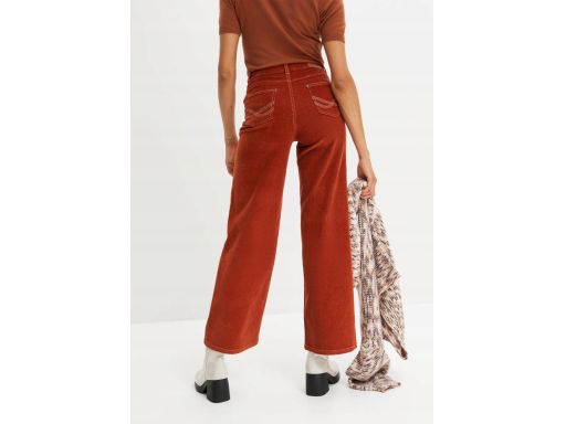 B.P.C spodnie sztruksowe brązowe proste ^54