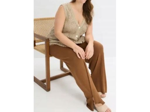 B.P.C top dzianinowy ażurowy beżowy ^40/42