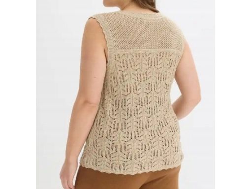 B.P.C top dzianinowy ażurowy beżowy ^40/42
