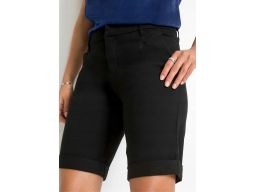 B.P.C bermudy damskie czarne ze stretchem ^40