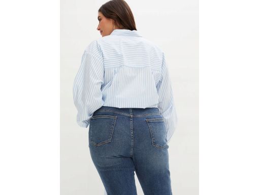 B.P.C bluzka koszulowa niebiesko-biała w paseczki z wiązaniem r.36