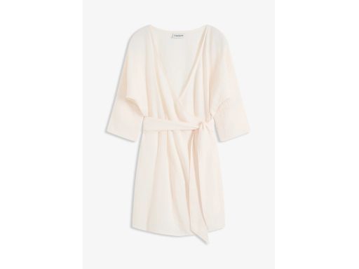 B.P.C sukienka ecru z efektem założenia kopertowego ^48