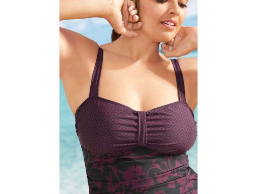 B.P.C kostium kąpielowy we wzory z marszczeniem ^48