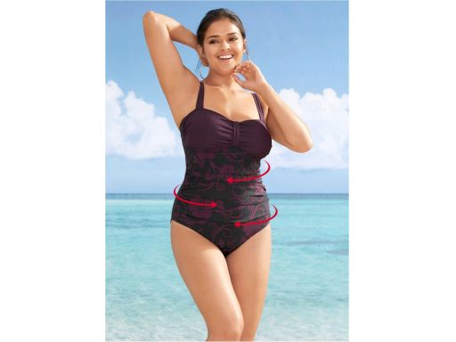 B.P.C kostium kąpielowy we wzory z marszczeniem ^48