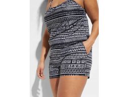 B.P.C kombinezon kąpielowy czarno-biały we wzory r.48