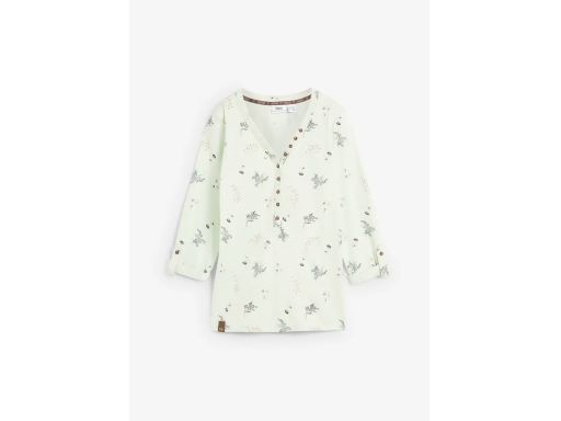 B.P.C bluzka bawełniana we wzory w kwiaty z plisą guzikową ^40/42