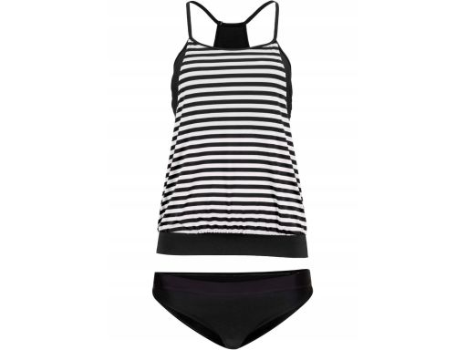 B.P.C tankini czarno-białe w paski r.48