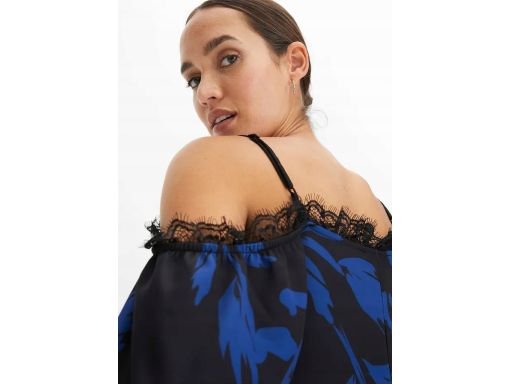 B.P.C sukienka ołówkowa na ramiączka z koronką i rękawkami 40/42.