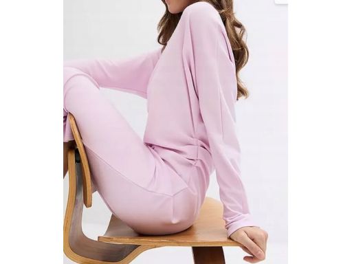 B.P.C sukienka dresowa różowa z marszczeniem r.44/46