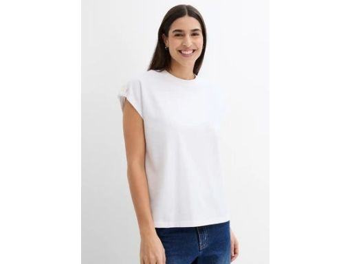 B.P.C t-shirt biały z guzikami r.52/54