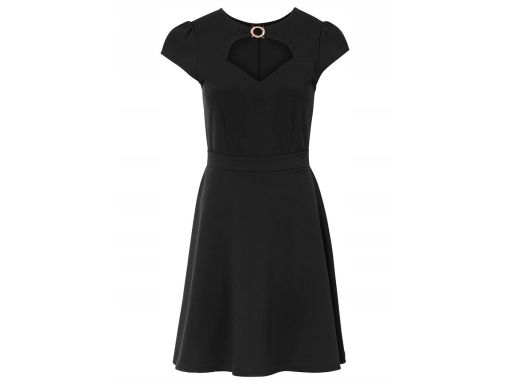 Mała czarna z aplikacją w dekolcie 36/38.