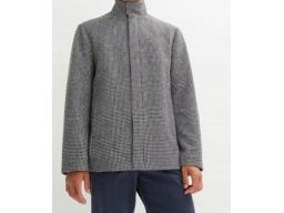 B.P.C męski płaszcz w pepitkę czarno-biały r.52