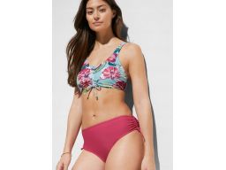 B.P.C bikini bustier różowe w kolorowe kwiaty 40.