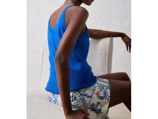 B.P.C top dzianinowy szafirowy z jedwabiem 48/50.