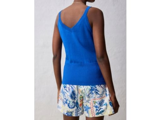 B.P.C top dzianinowy szafirowy z jedwabiem 48/50.