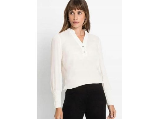 B.P.C bluzka szyfonowa koszulowa śmietanka 42