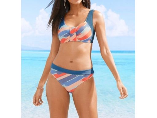 B.P.C sportowe bikini bustier kolorowe ^42(80D)